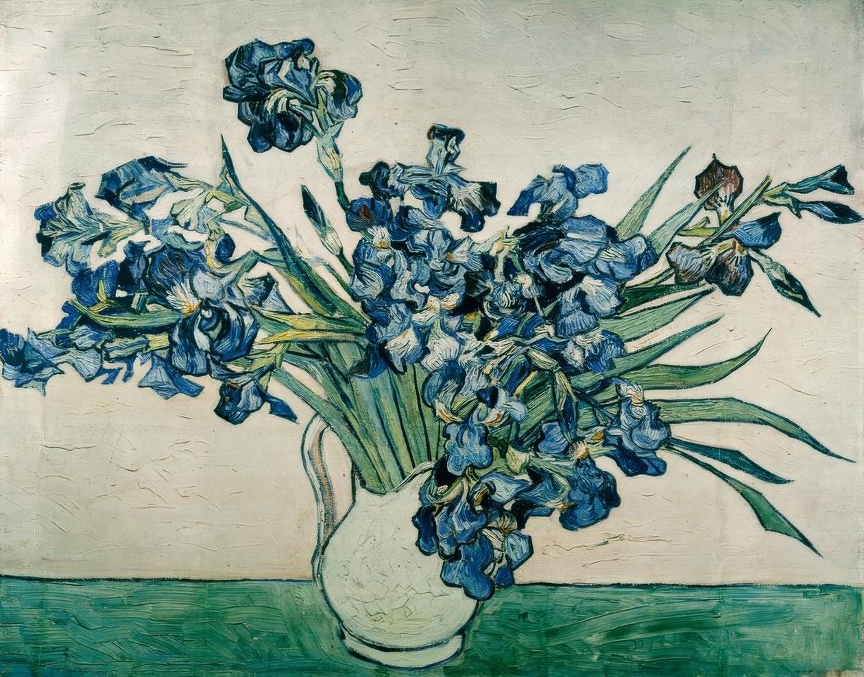 Wazon z irysami autorstwa Vincent van Gogh