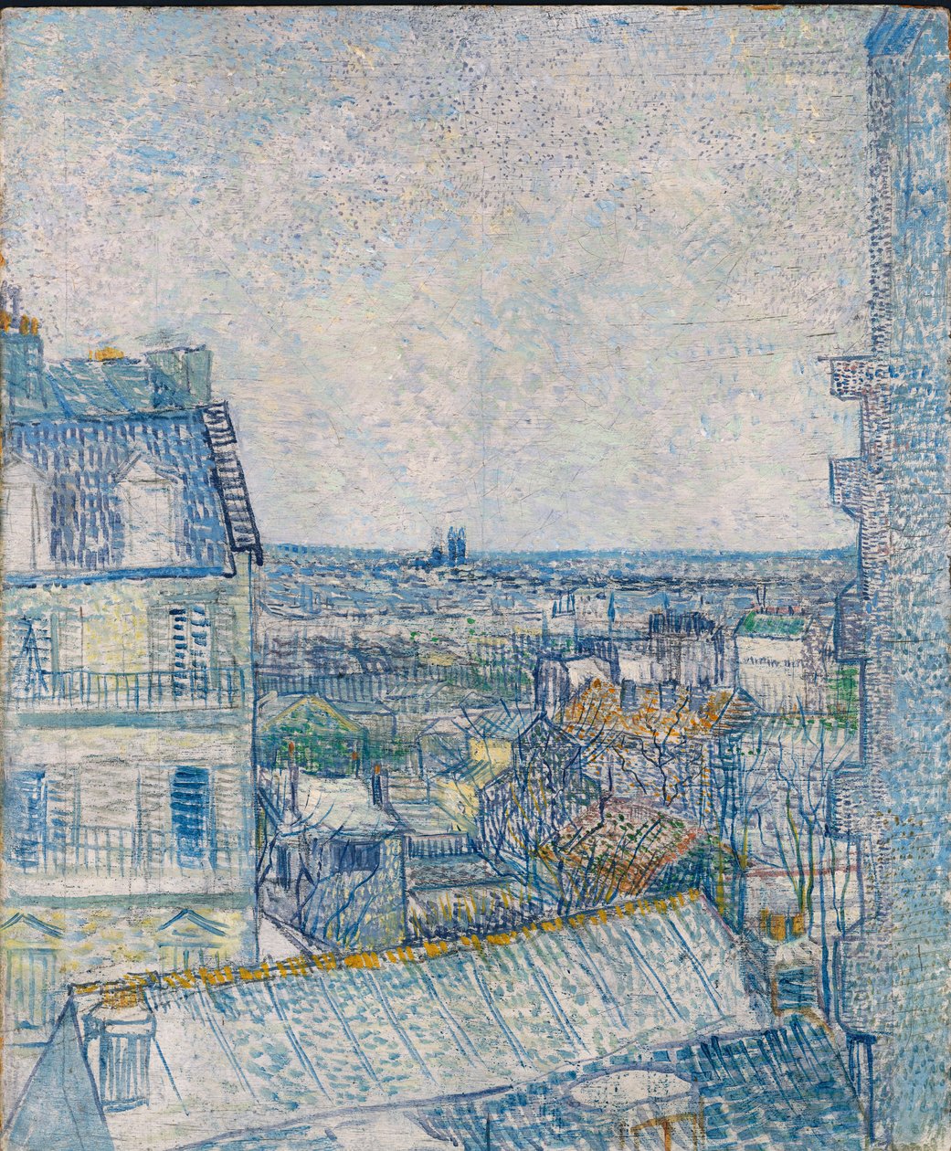 Widok z okna artysty, Rue Lapic; Widok pokoju artysty, Rue Lepic, 1887 autorstwa Vincent van Gogh