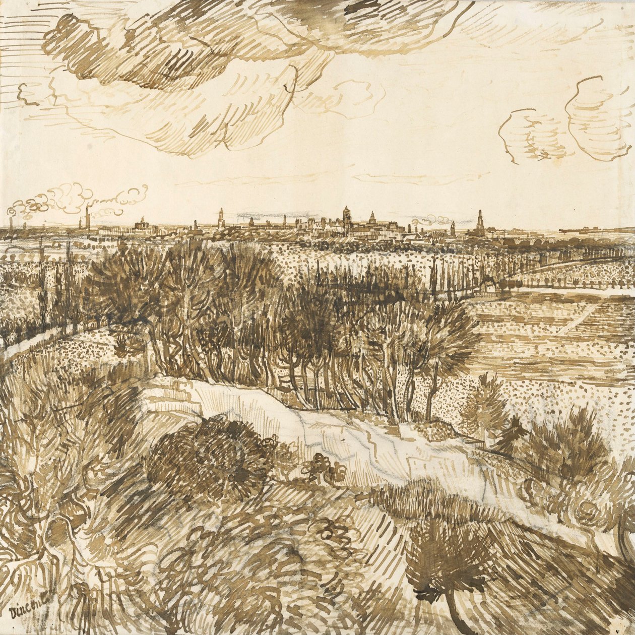 Widok na Arles z Montmajour autorstwa Vincent van Gogh