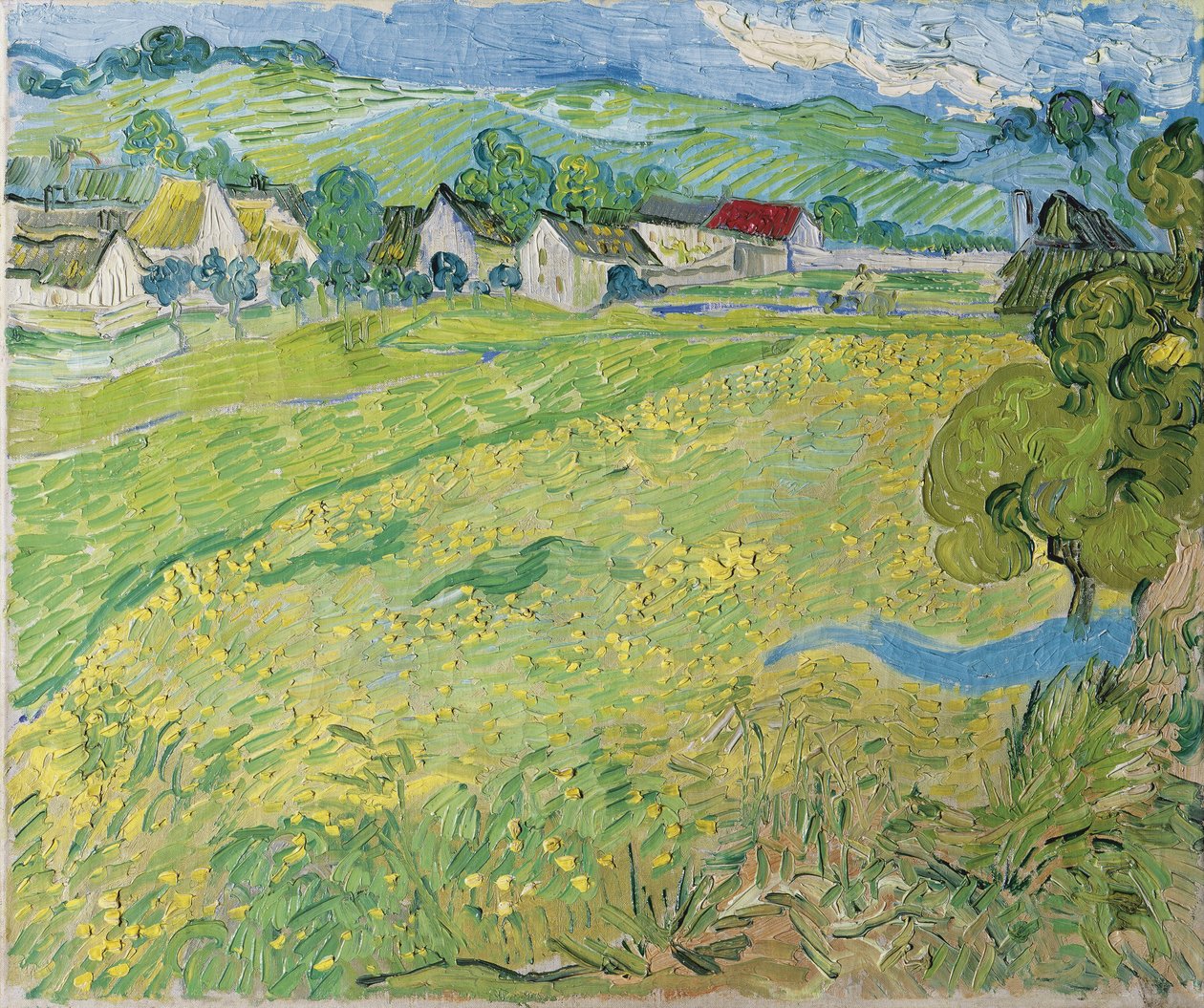 Widok Vessenotów w Auvers, 1890 autorstwa Vincent van Gogh