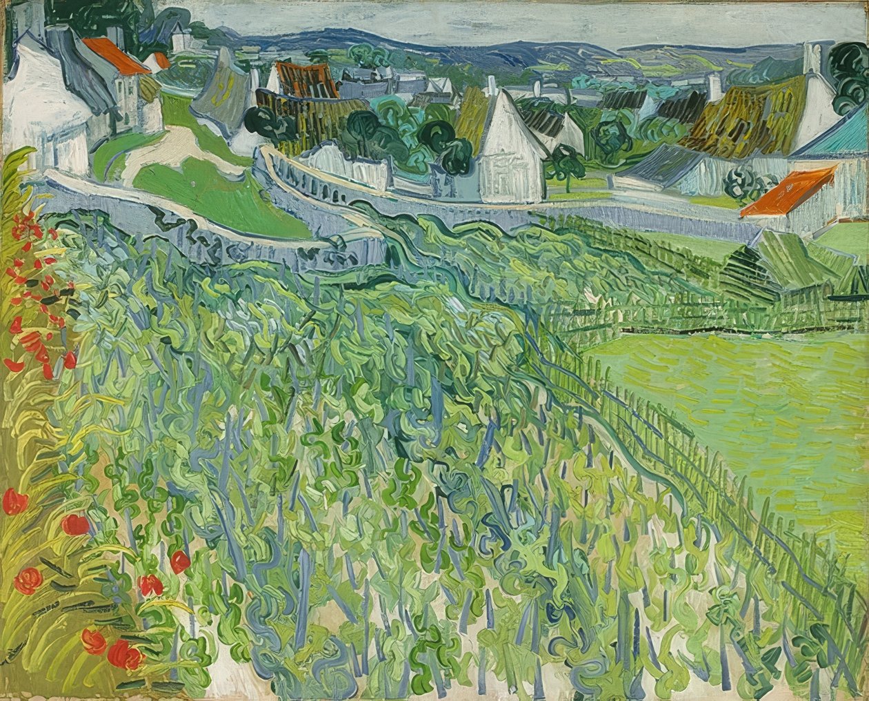 Winnice w Auvers. 1890 autorstwa Vincent van Gogh