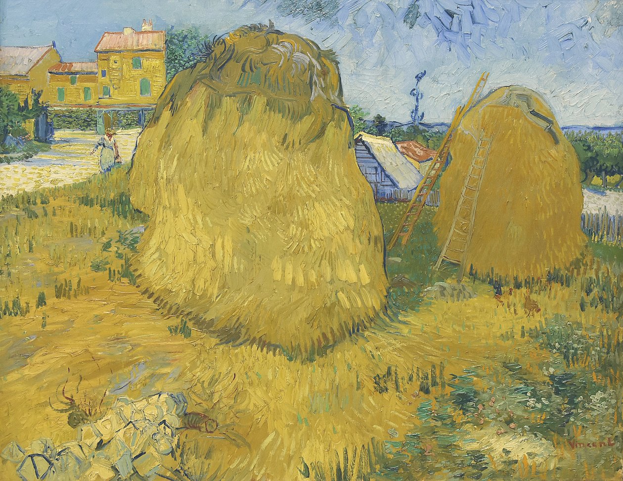 Stogi pszenicy w Prowansji, ok. 1888 r. (olej na płótnie) autorstwa Vincent van Gogh