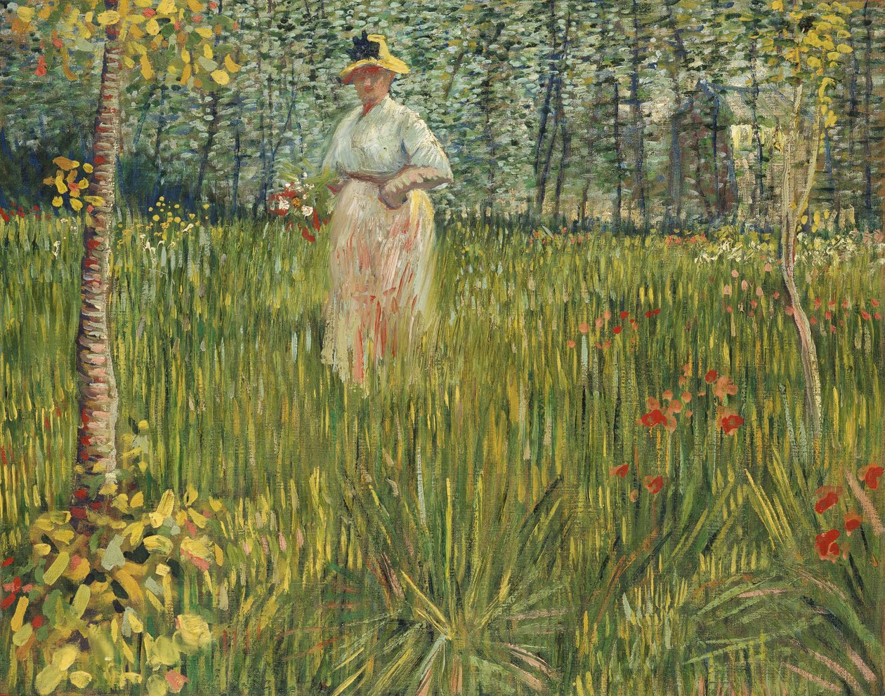 Kobieta w ogrodzie, 1887 autorstwa Vincent van Gogh