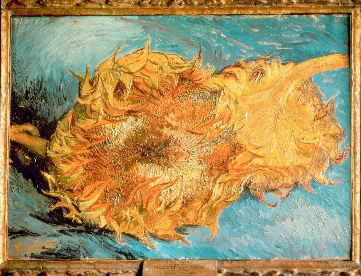 Dwa cięte słoneczniki autorstwa Vincent van Gogh