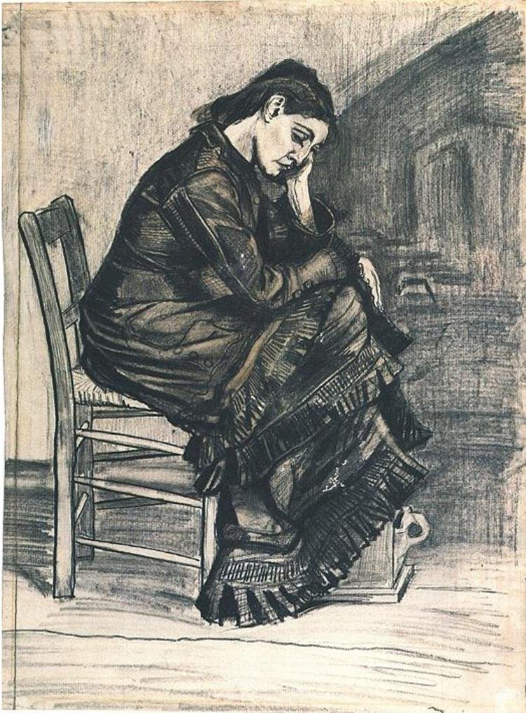 Kobieta w żałobie F935 Vincent van Gogh autorstwa Vincent van Gogh