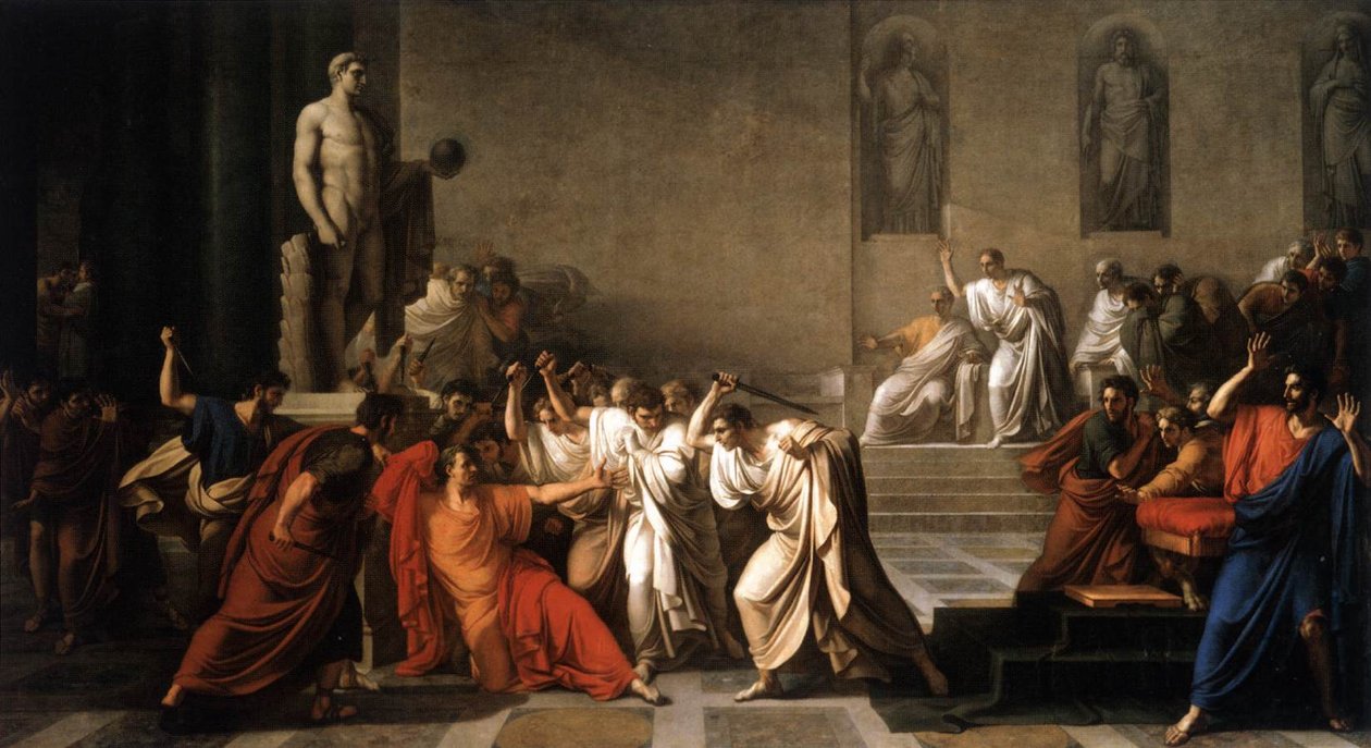 Śmierć Cezara autorstwa Vincenzo Camuccini