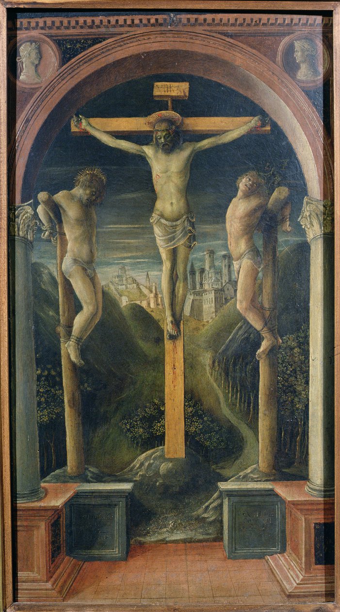 Trzy Krzyże, 1456 (tempera na panelu) autorstwa Vincenzo Foppa