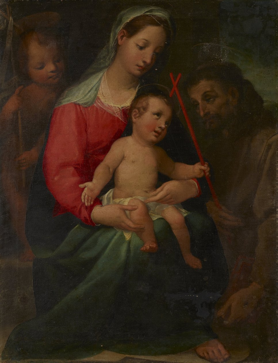 Madonna z Dzieciątkiem z Dzieciątkiem św. Janem Chrzcicielem i św. autorstwa Vincenzo Rustici