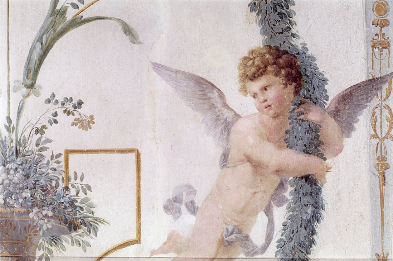 Detal dekoracji z Pompejańskiej Sali Muzycznej, 1777-80 autorstwa Vincenzo Valdre