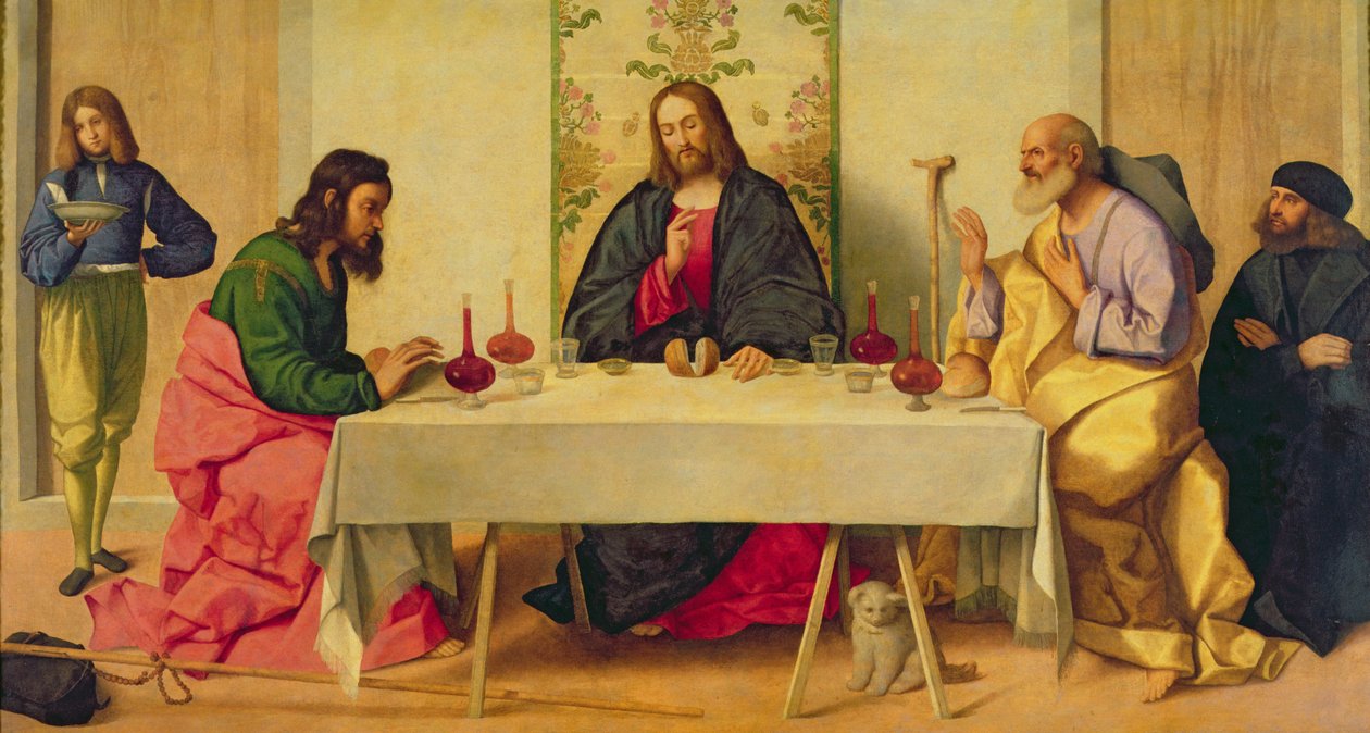 Wieczerza w Emaus, 1520 autorstwa Vincenzo di Biagio Catena