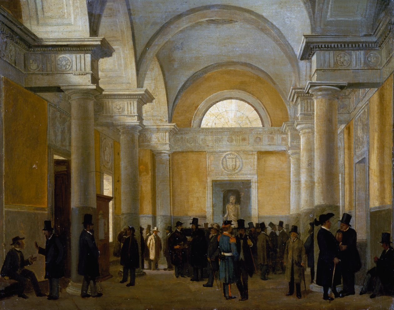 Wnętrze Palazzo San Giacomo w Neapolu autorstwa Vincenzo Abbati
