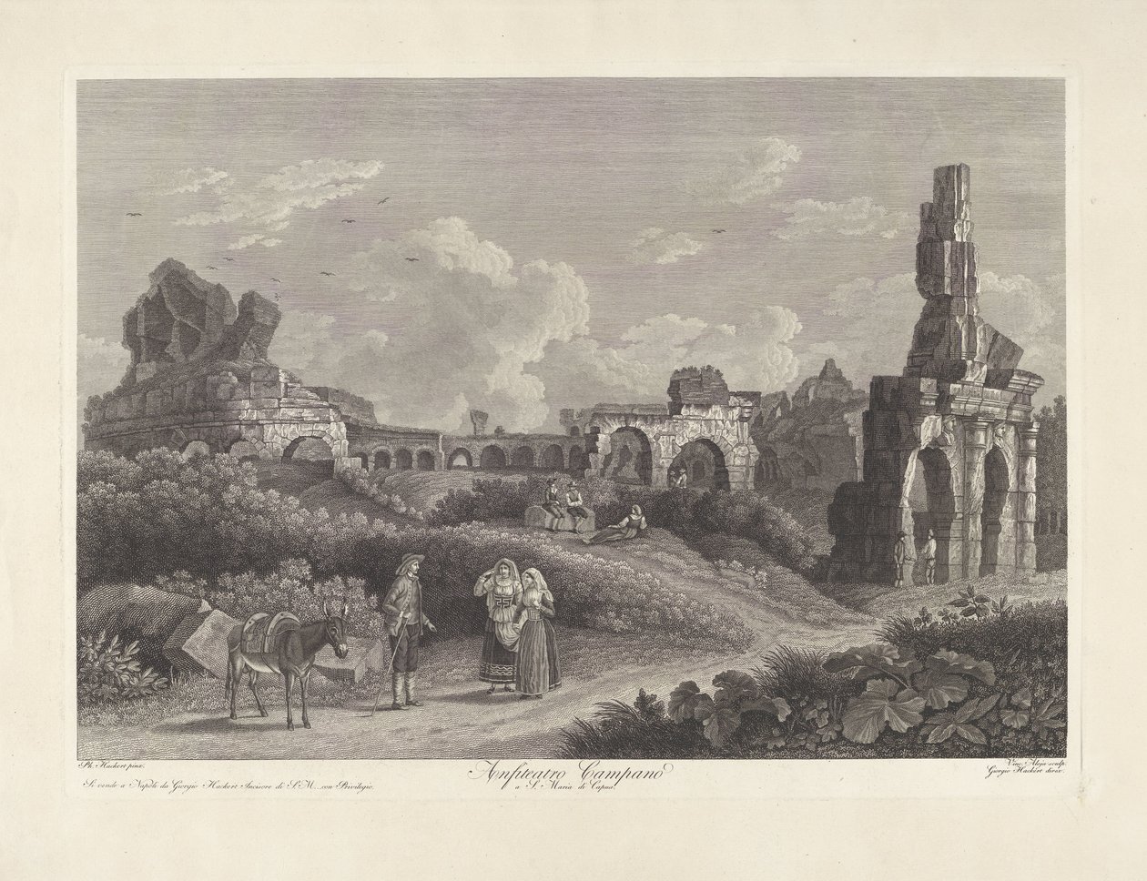 Amfiteatr w Kapui Anfiteatro Campano a S. Maria di Capua (tytuł na obiekcie) autorstwa Vincenzo Alloja