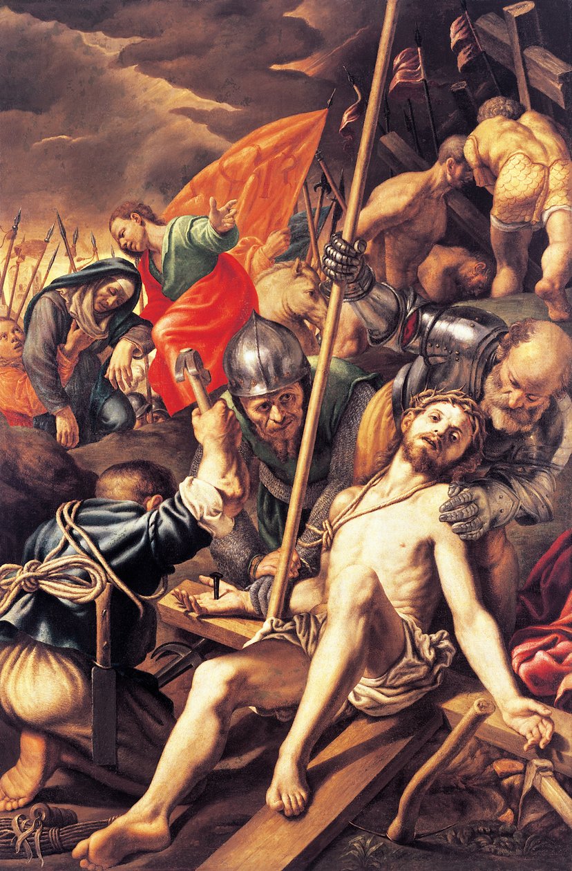 Chrystus przybity do krzyża — Vincenzo Campi autorstwa Vincenzo Campi