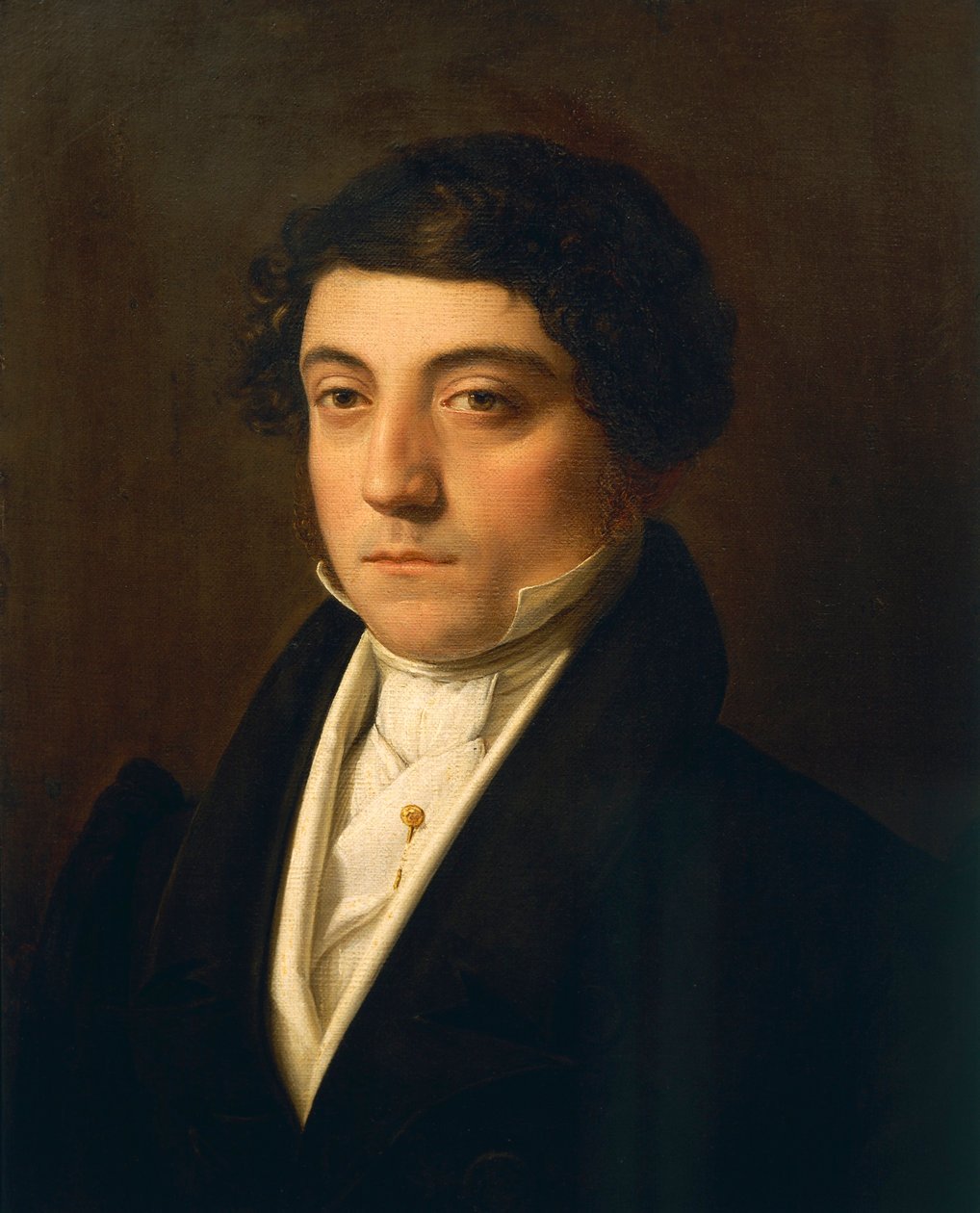 Włochy, Mediolan, Portret włoskiego kompozytora Gioacchino Rossiniego (1792 - 1868), ok. 1830 autorstwa Vincenzo Camuccini