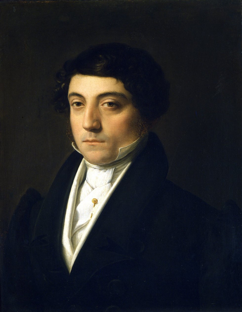 Portret młodego Gioacchino Rossiniego (1792-1868) - Vincenzo Camuccini (1771-1844), ok. 1830. Olej na płótnie. Rozmiar 46; 5 x 37 cm. Muzeum Teatru La Scala, Mediolan (Musee du theatre de la Scala) autorstwa Vincenzo Camuccini