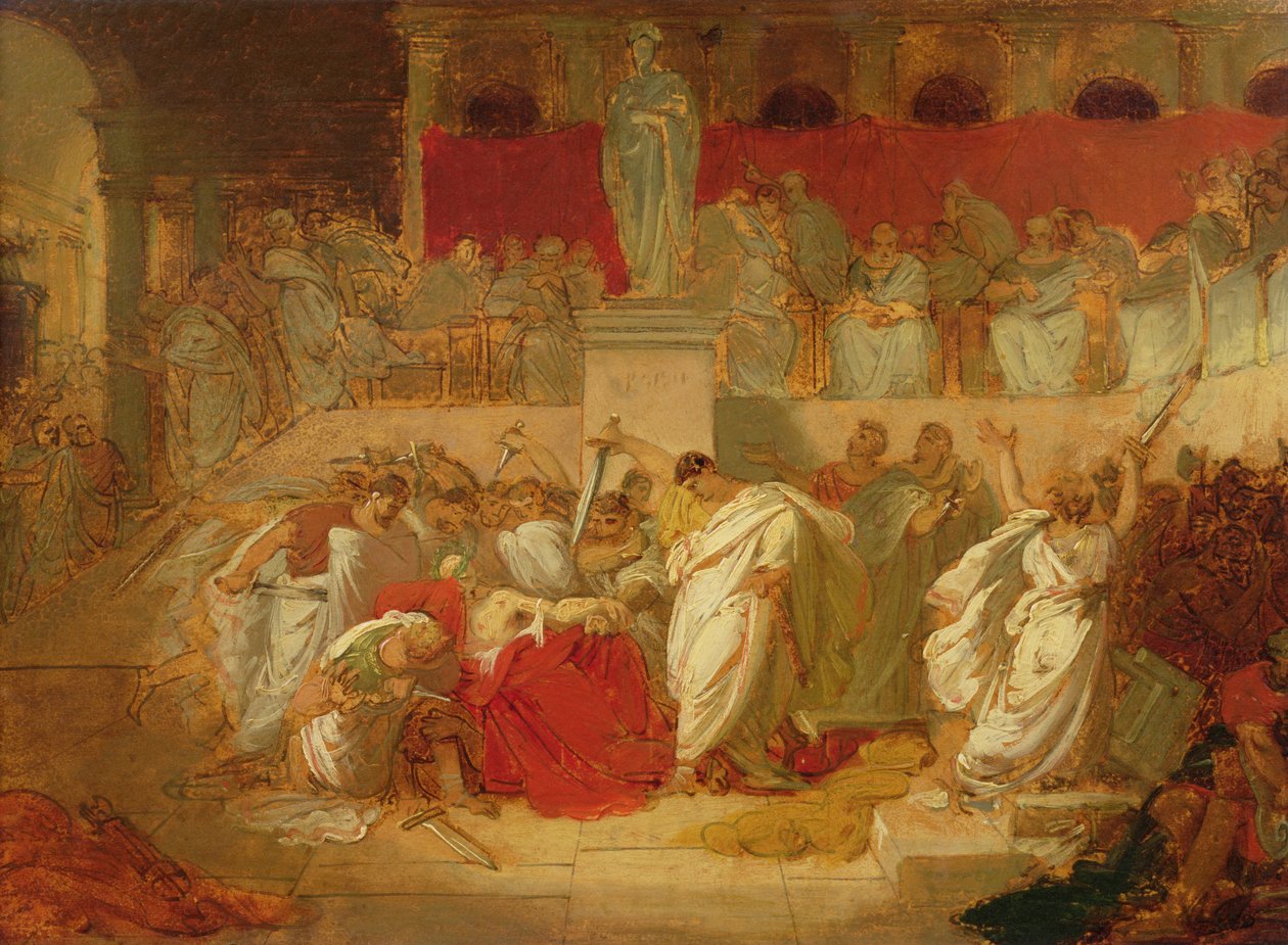 Śmierć Cezara autorstwa Vincenzo Camuccini