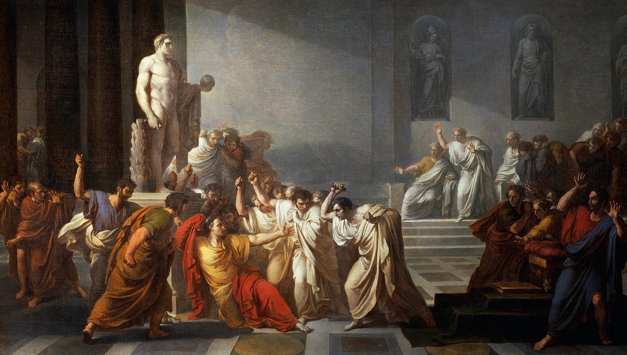 Śmierć Juliusza Cezara autorstwa Vincenzo Camuccini