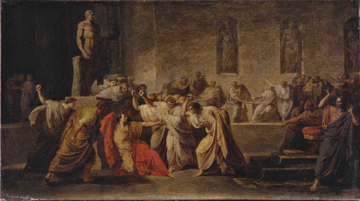 Śmierć Juliusza Cezara autorstwa Vincenzo Camuccini