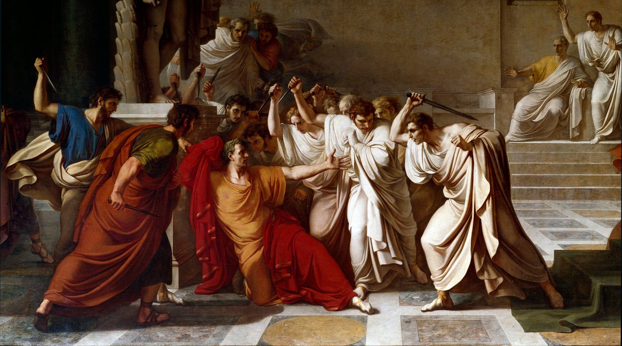 Śmierć Juliusza Cezara, szczegół autorstwa Vincenzo Camuccini