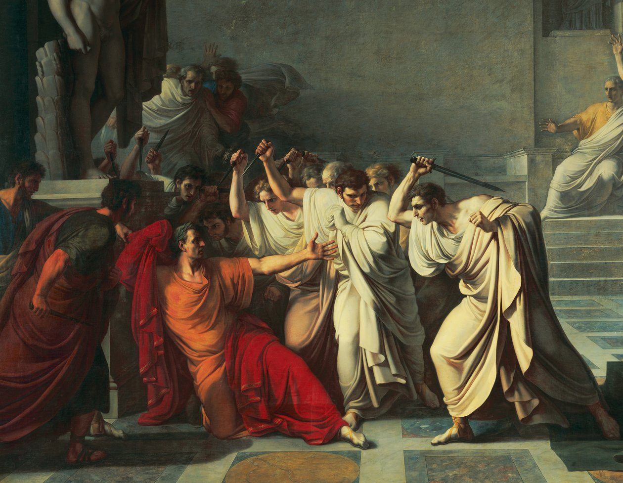 Śmierć Juliusza Cezara autorstwa Vincenzo Camuccini