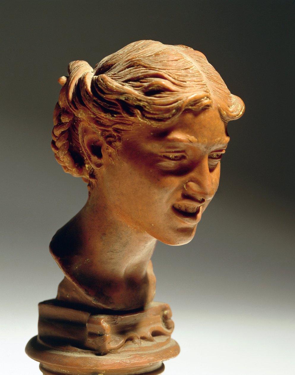 Głowa kobiety z Capri, autor: Vincenzo Gemito (1852-1929), czerwony wosk autorstwa Vincenzo Gemito