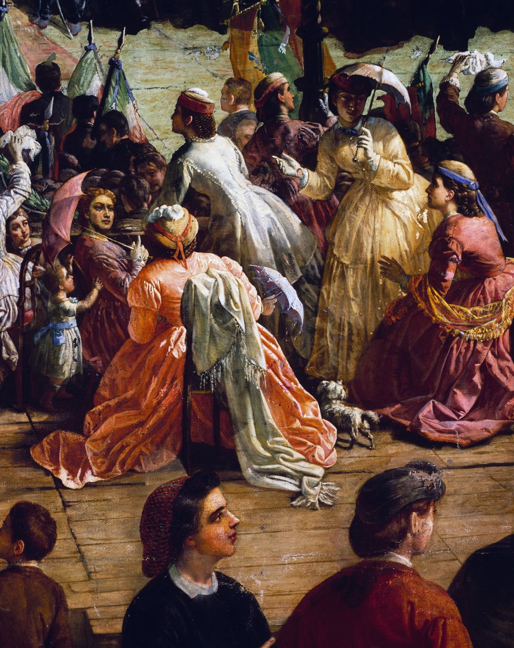 Vittorio Emanuele II podczas inauguracji pomnika Dantego na Piazza della Signoria we Florencji w 1865 roku, szczegół autorstwa Vincenzo Giacomelli