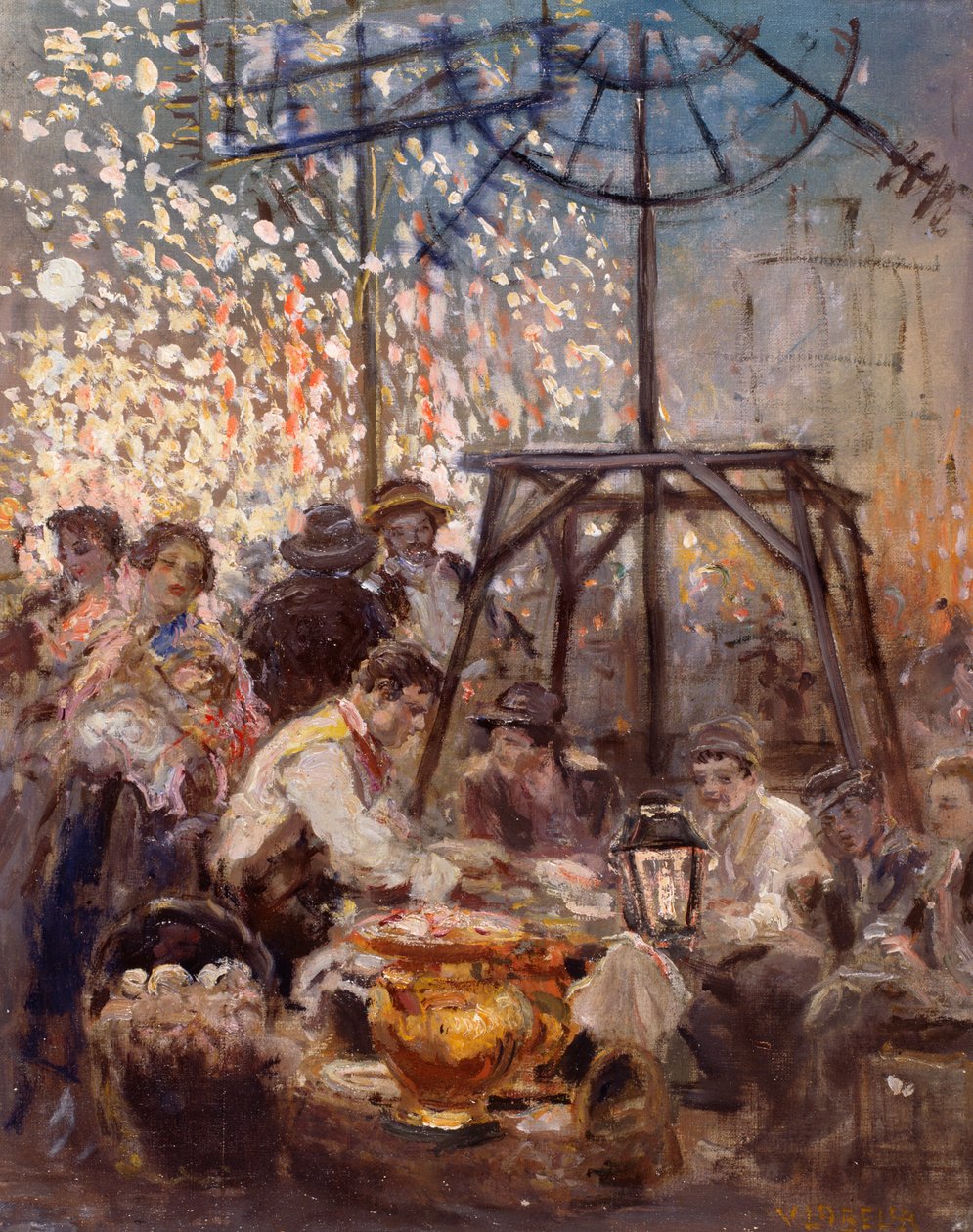 Sprzedawca ośmiornic w Piedigrotta, autor: Vincenzo La Bella (1872-1954) autorstwa Vincenzo La Bella