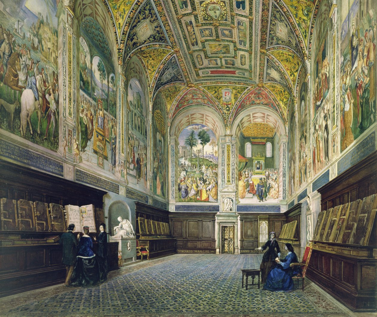 Biblioteka Piccolomini, Siena autorstwa Vincenzo Marchi