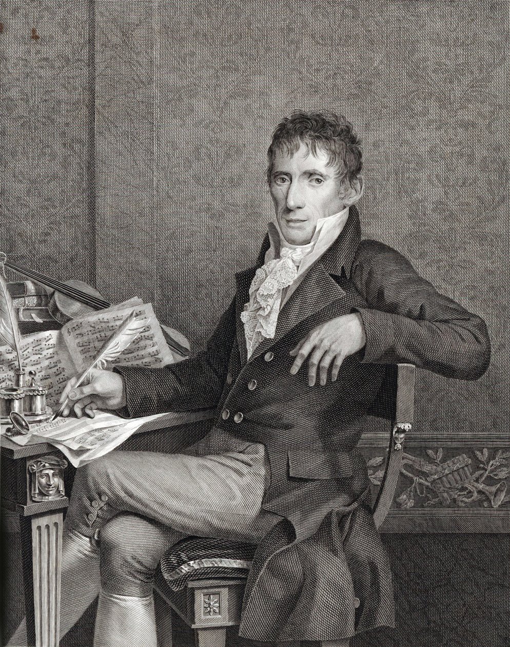 Portret skrzypka i kompozytora Alessandro Rolli 1757-1841 , ok. 1930 r. 1810. autorstwa Vincenzo Raggio