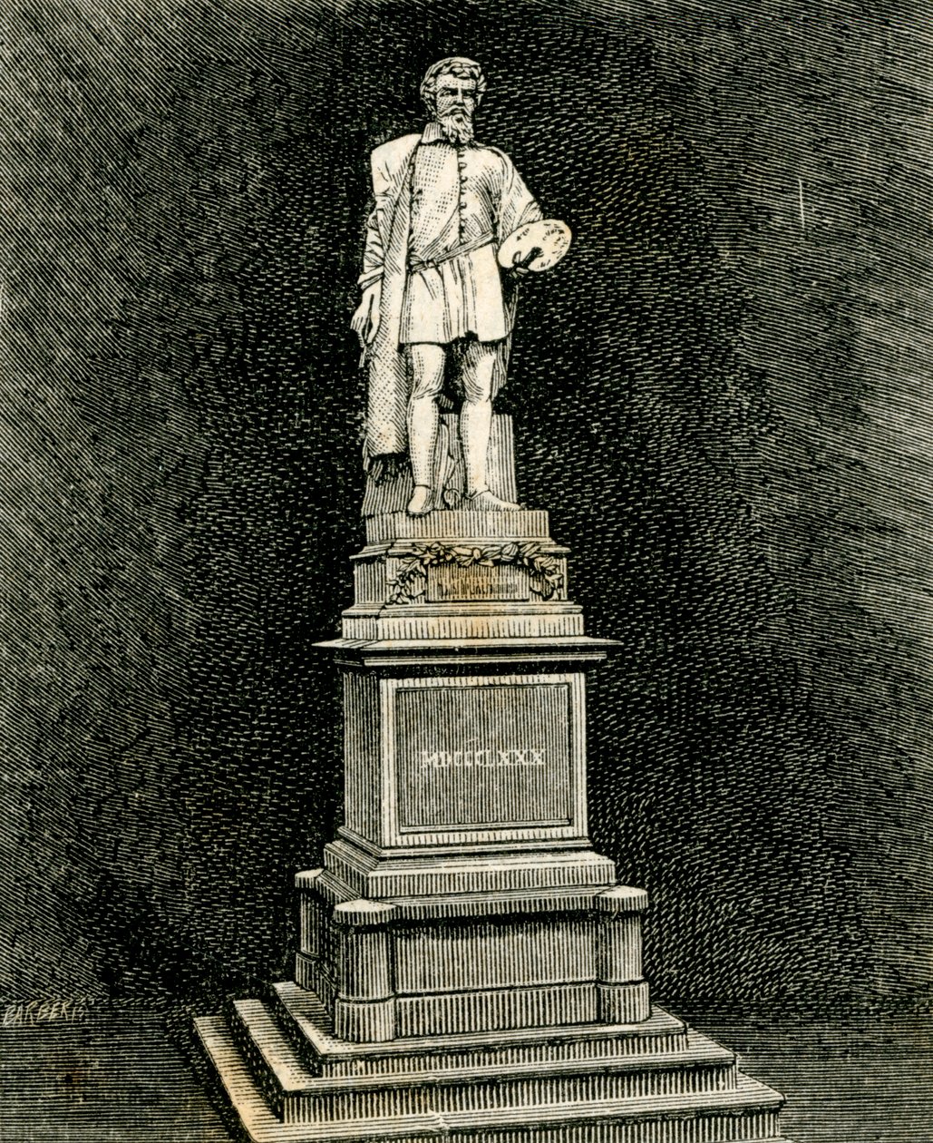 Pomnik Antonio Allegri da Correggio, autorstwa Vincenzo Vela (1820-1891), Correggio, Emilia-Romania, Włochy autorstwa Vincenzo Vela