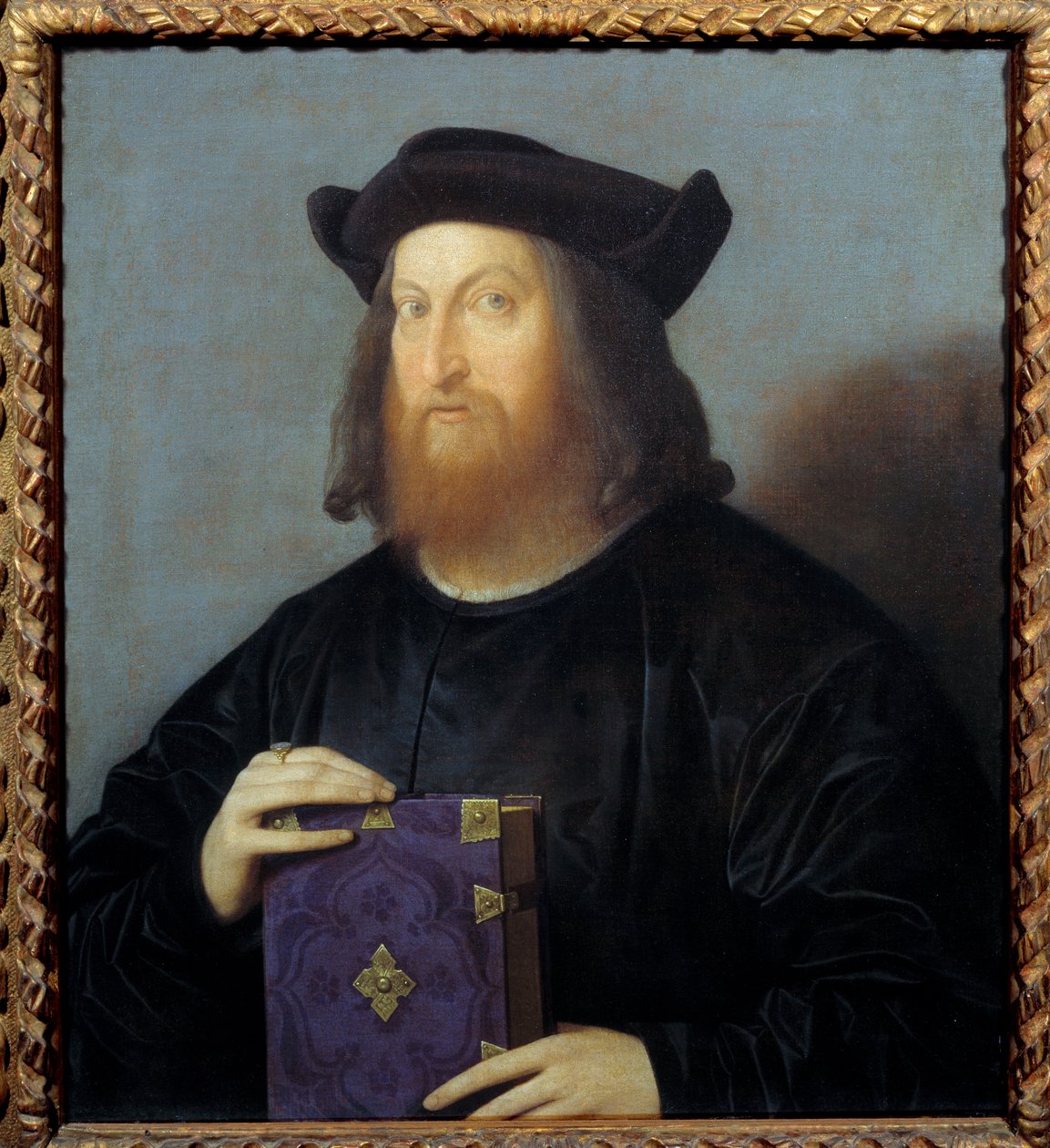 Portret poety i architekta Giangiorgio Trissino (1478-1550). Obraz Vincenzo Catena (1470-1531) XV w. Niedz. 0,72x0,63 m - Portret poety i architekta Giangiorgio Trissino (1478-1550). Obraz Vincenzo Catena (1470-1531) autorstwa Vincenzo di Biagio Catena