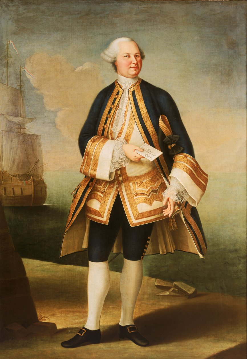 Kapitan Sir Edward Hughes (około 1720-1794) autorstwa Violante Beatrice Siries