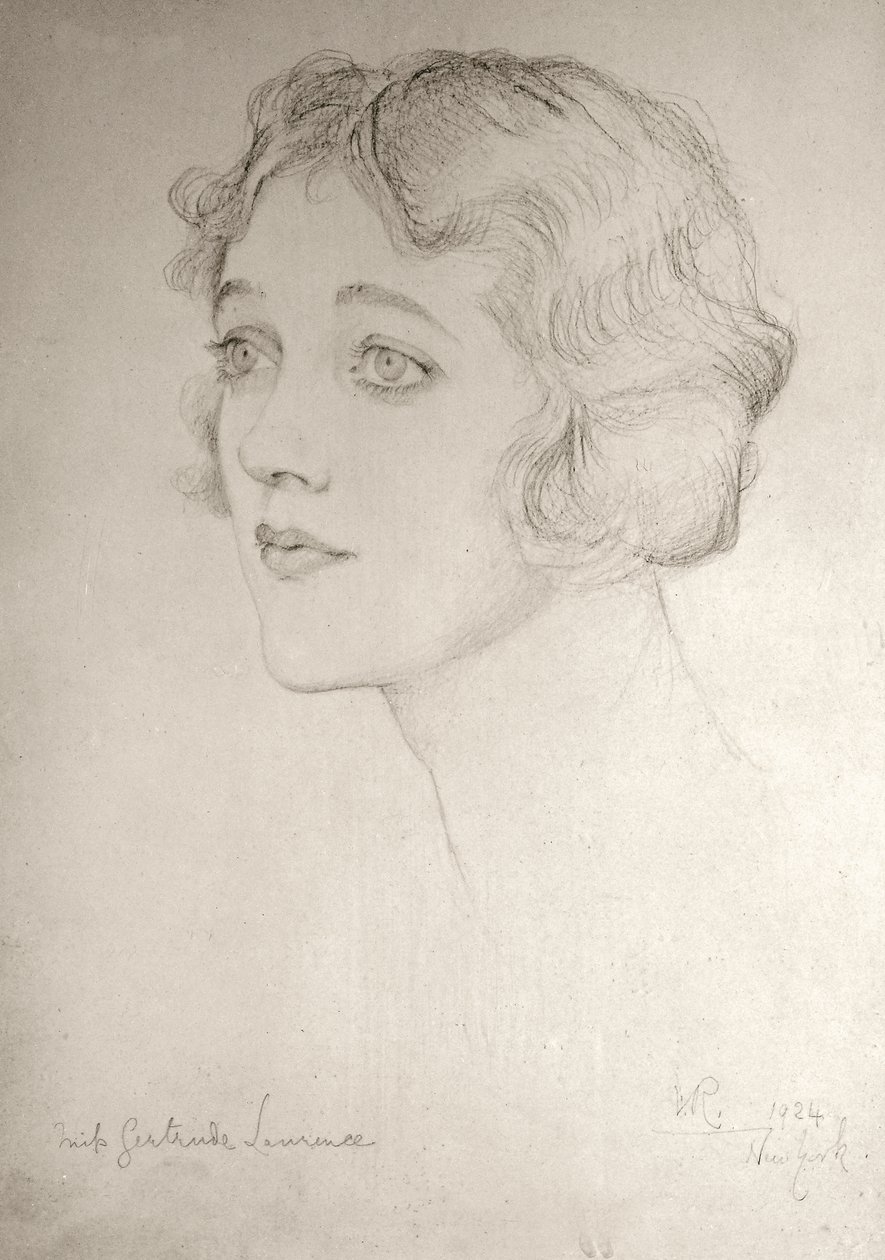 Panna Gertrude Lawrence, 1924 autorstwa Violet Manners
