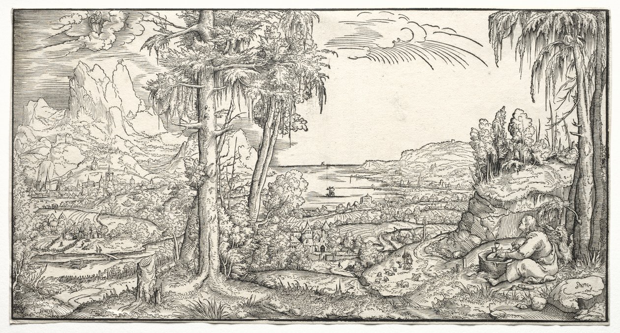 św. Jana na wyspie Patmos, ok. godz. 1545-55. autorstwa Virgilius Solis