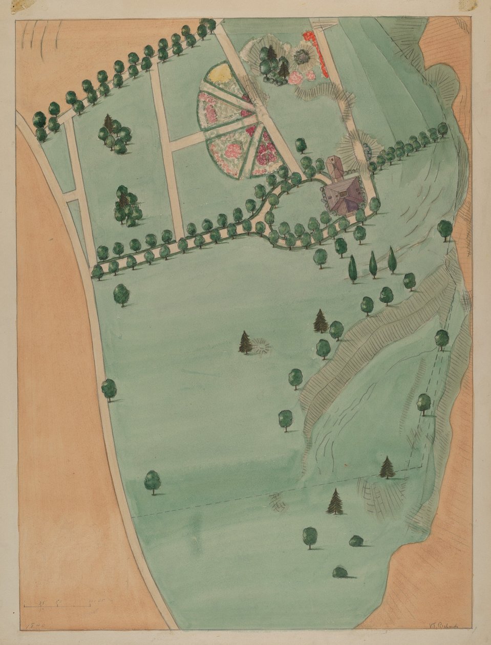 Eliza B. Jumel Estate, ok. 1936. autorstwa Virginia Richards