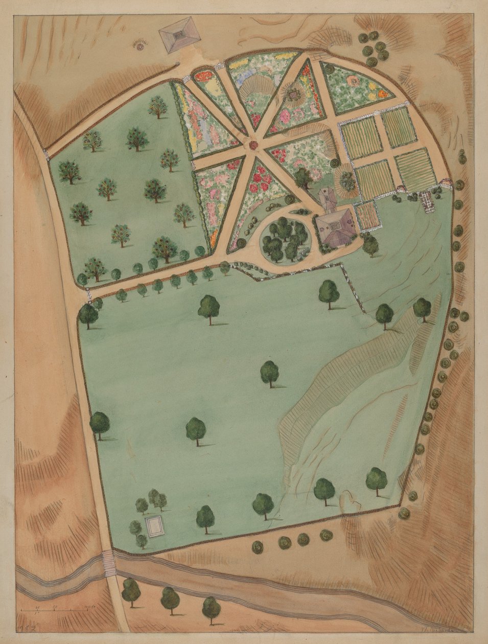 Posiadłość Elizy Jumel, ok. 1936. autorstwa Virginia Richards