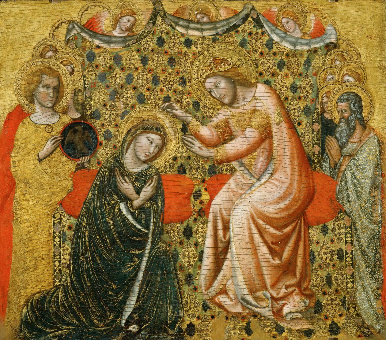 Koronacja Dziewicy, 1340-1344 autorstwa Vitale da Bologna