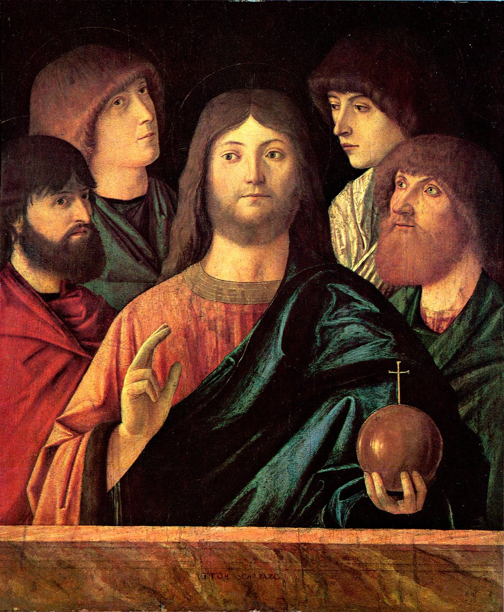 Zbawiciel błogosławi czterech apostołów autorstwa Vittore Carpaccio