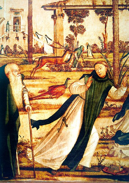 Fragment św. Hieronima poskromionego lwa, ok. 1501-09 autorstwa Vittore Carpaccio