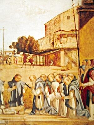 Szczegół pochówku św. Hieronima, ok. 1507-09 autorstwa Vittore Carpaccio