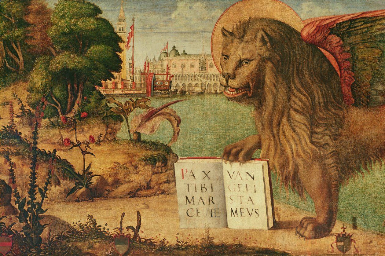 Fragment Lwa św. Marka, 1516 (detal z 60402) autorstwa Vittore Carpaccio