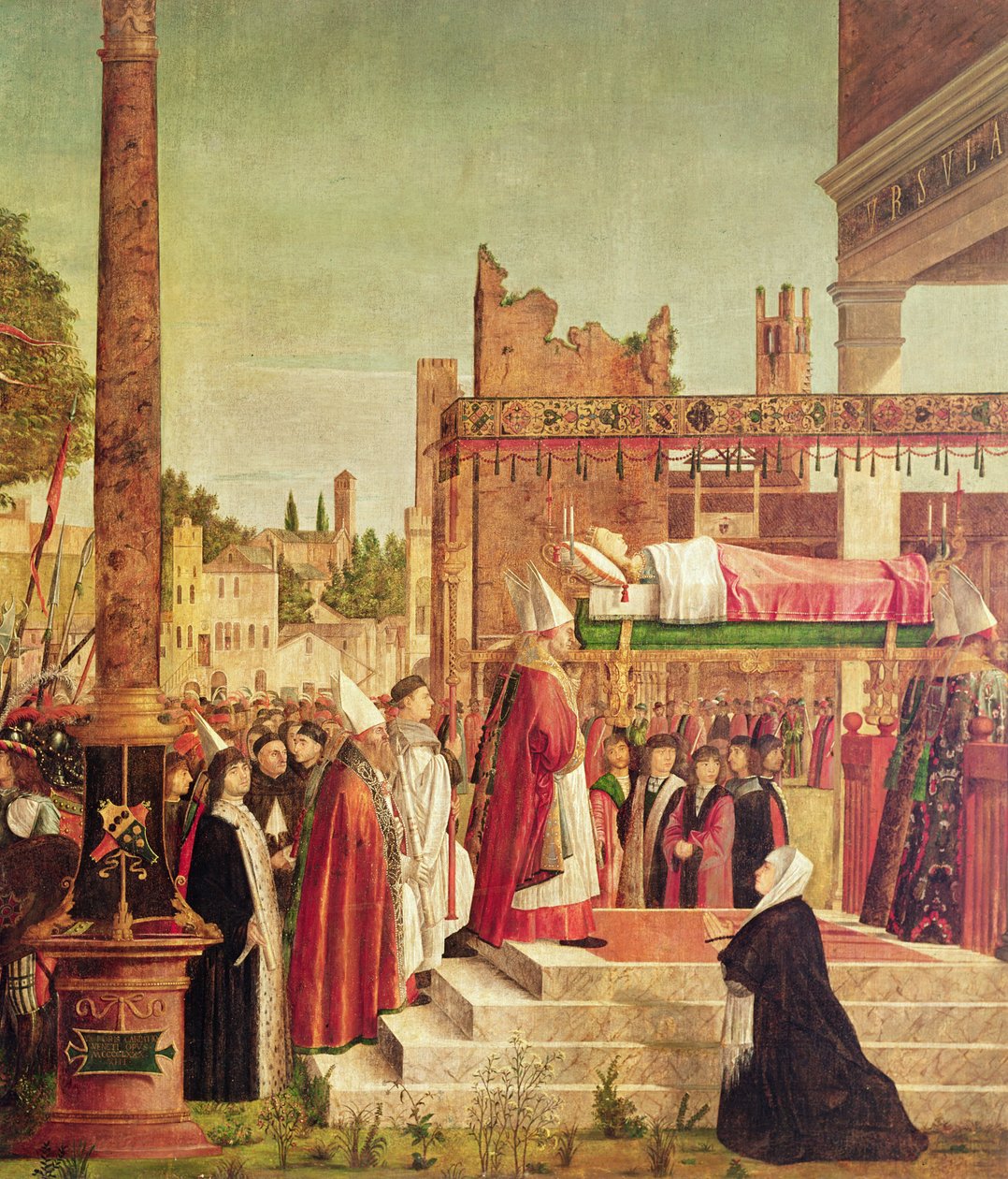 Fragment męczeństwa pielgrzymów i pogrzeb św. Urszuli z cyklu św. Urszuli, 1490-94 (detal z 329461) autorstwa Vittore Carpaccio