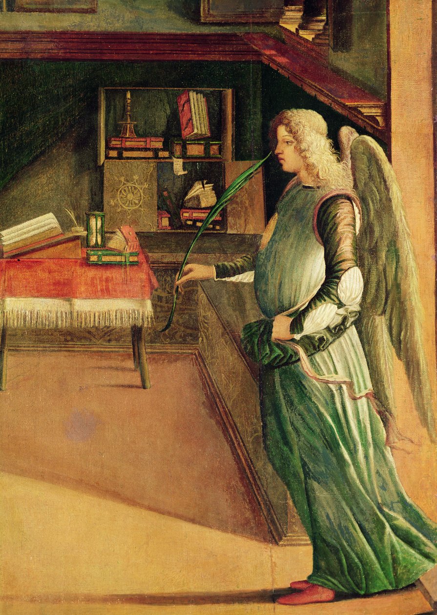 Fragment anioła ze snu św. Urszuli, ok. 1490-96 (detal z 257437) autorstwa Vittore Carpaccio