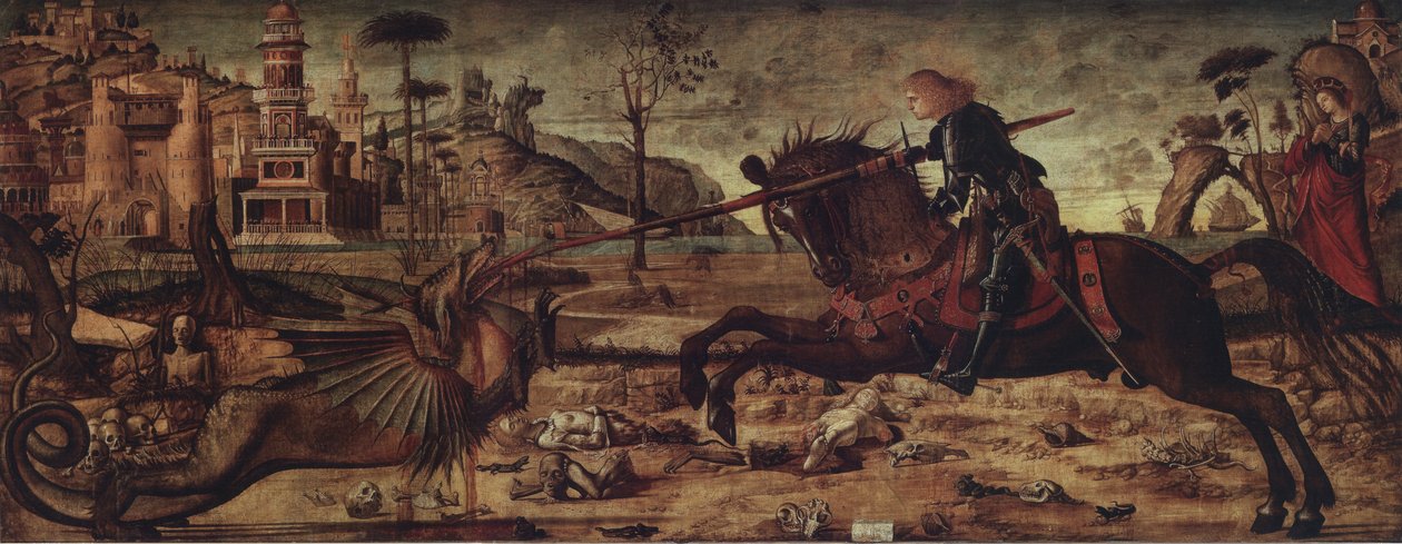 Św. Jerzy walczący ze smokiem autorstwa Vittore Carpaccio