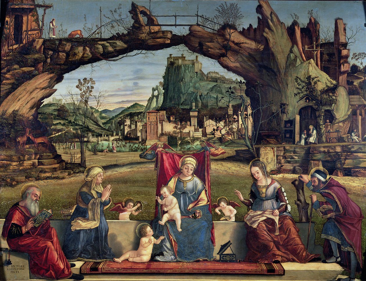 Święta Rozmowa, ok. 1500 (szczegóły zob. 84003) autorstwa Vittore Carpaccio