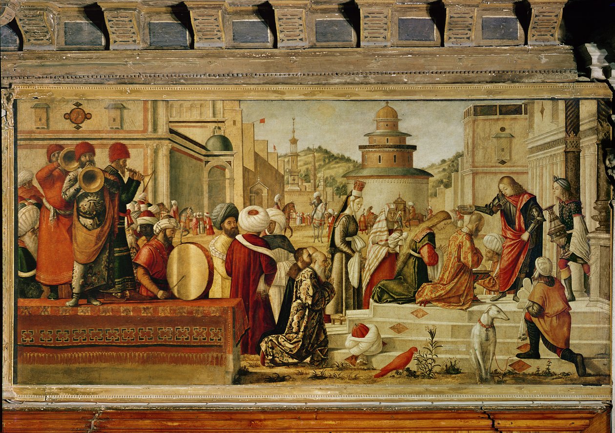 Św. Jerzy chrzczący poganina, 1501-07 autorstwa Vittore Carpaccio