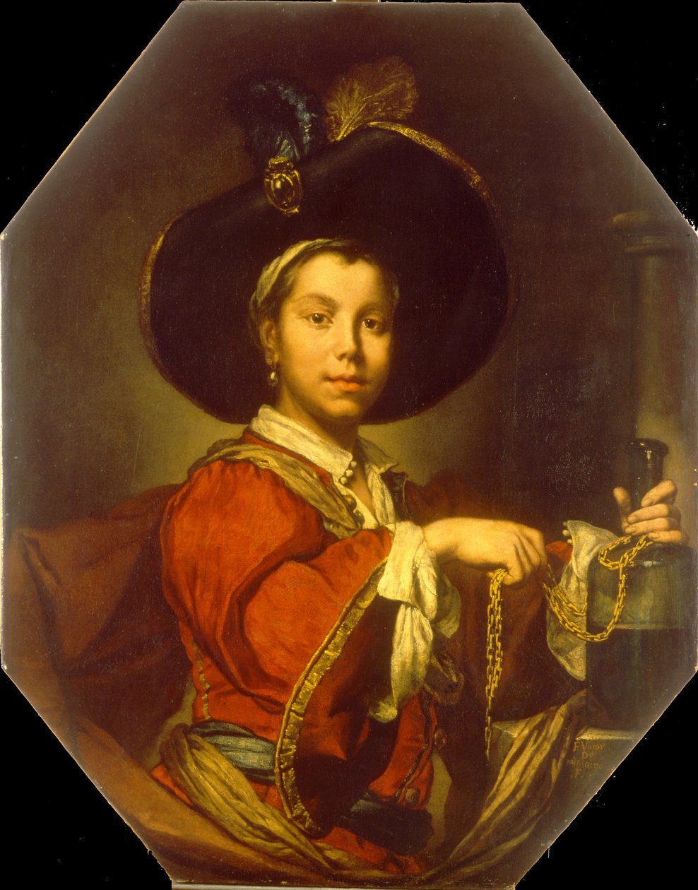 Portret młodego mężczyzny (Lallegrezza) autorstwa Vittore Ghislandi called Fra Galgario