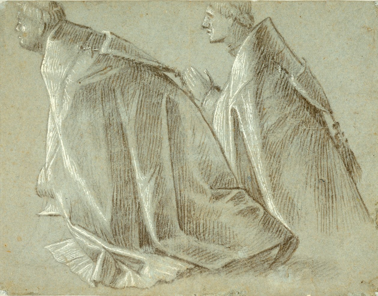 Carpaccio - Studium dwóch klęczących duchownych (recto), 1507-1508 autorstwa Vittore Carpaccio