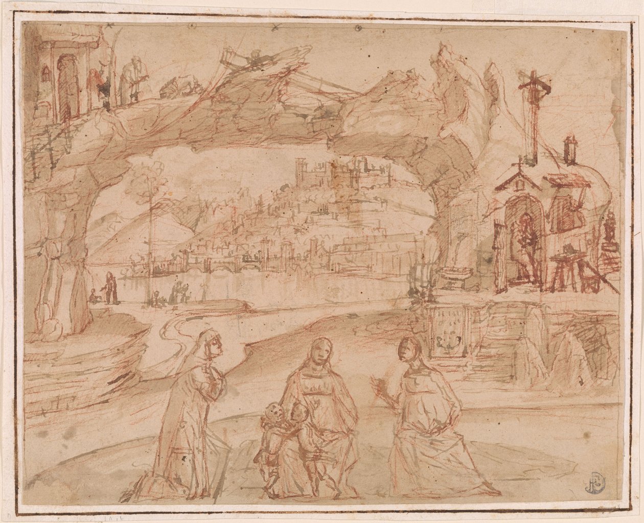 Carpaccio - Dziewica z Dzieciątkiem i świętymi w pejzażu, ok. 1500-1510 autorstwa Vittore Carpaccio