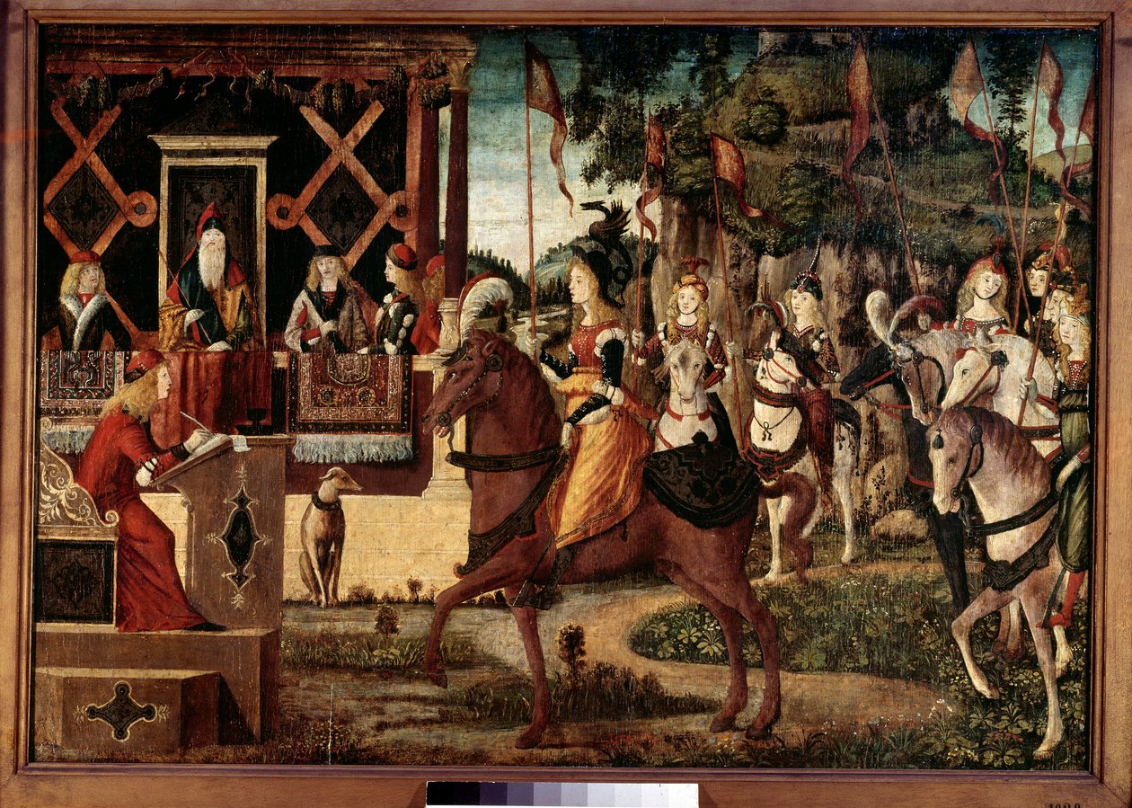 Ambasada Hippolyte, Królowa Amazonek w Teze, Król Aten Obraz Vittore Carpaccio (1450-1526) XVI-wieczny Paryż, Musee Jacquemart Andre. autorstwa Vittore Carpaccio